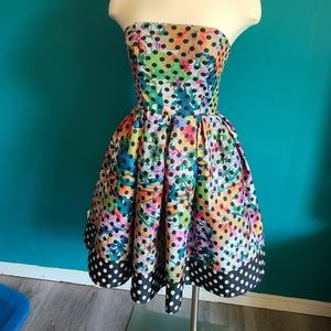 Anthropologie Corey Lynn Calter Lavendal dress, size 4, twee, polka dot